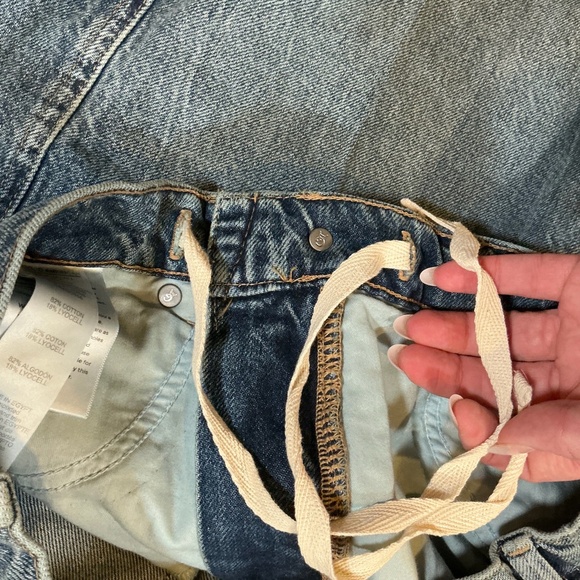 Good American Good Extreme Barrel Jeans High Rise Balloon Fit Indigo Blue Size 8 - Picture 10 of 16